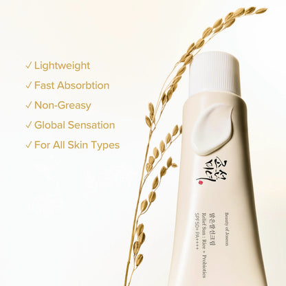 🌾Relief Sun – Rice Probiotic SPF50 PA++++, Korean Sunscreen, Lightweight & Non-Greasy (1.7oz)