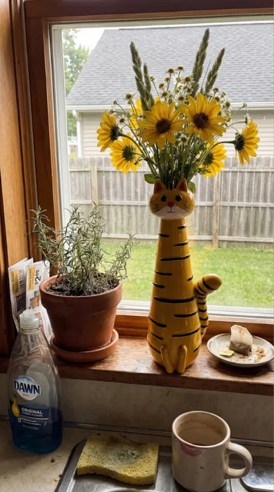 Quirky Cat Vase