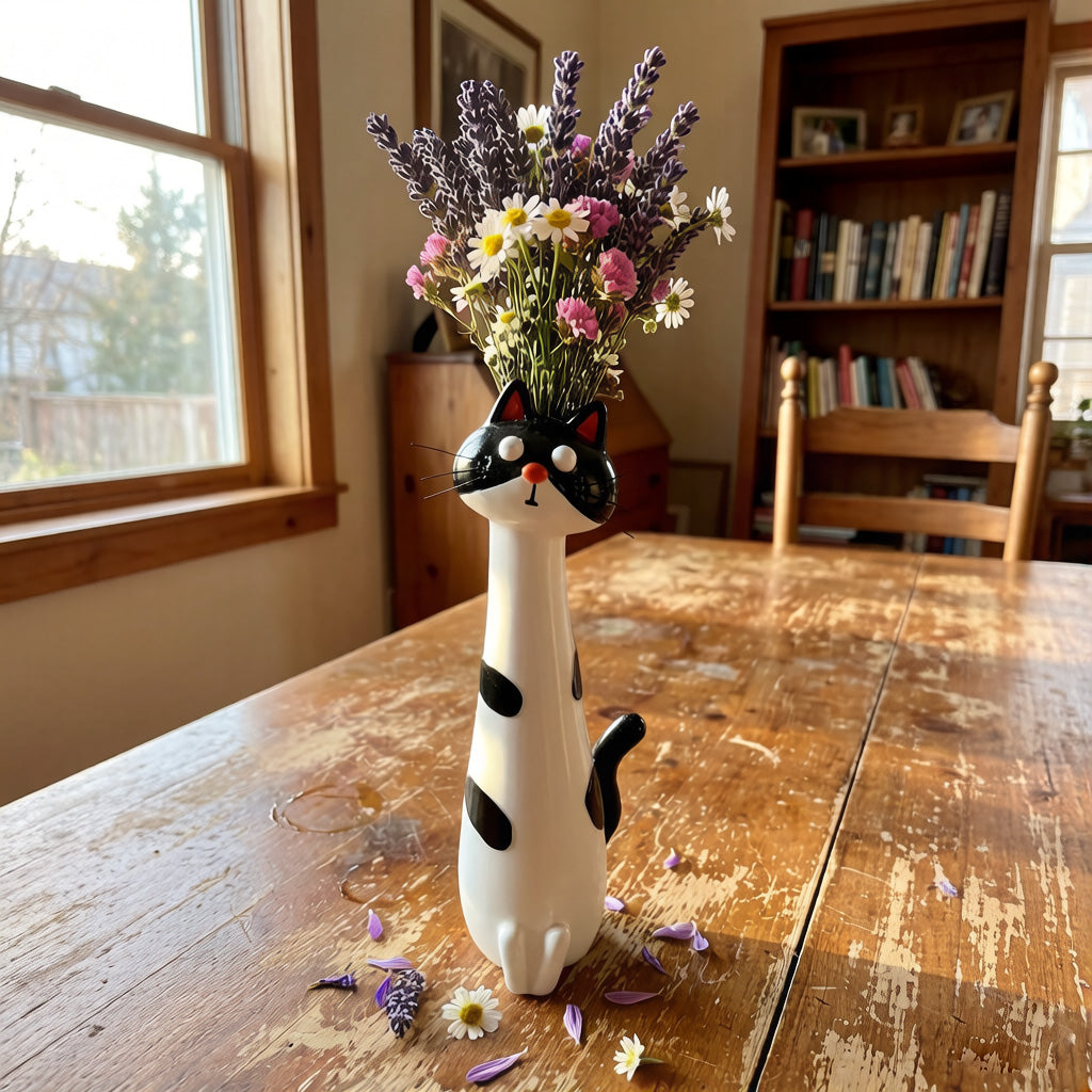 Quirky Cat Vase