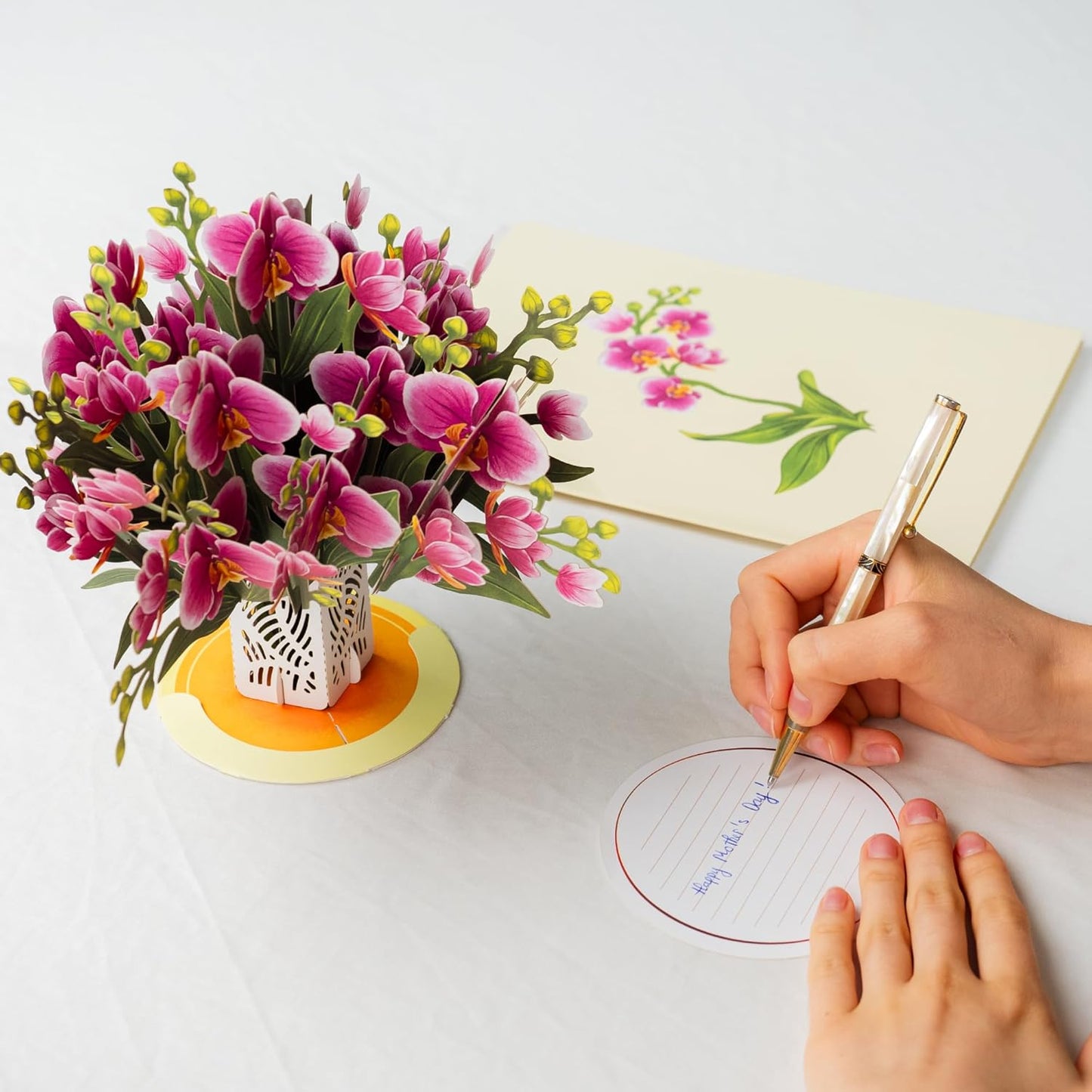 3D Cherry Blossom Flower Bouquet Pop Up Card