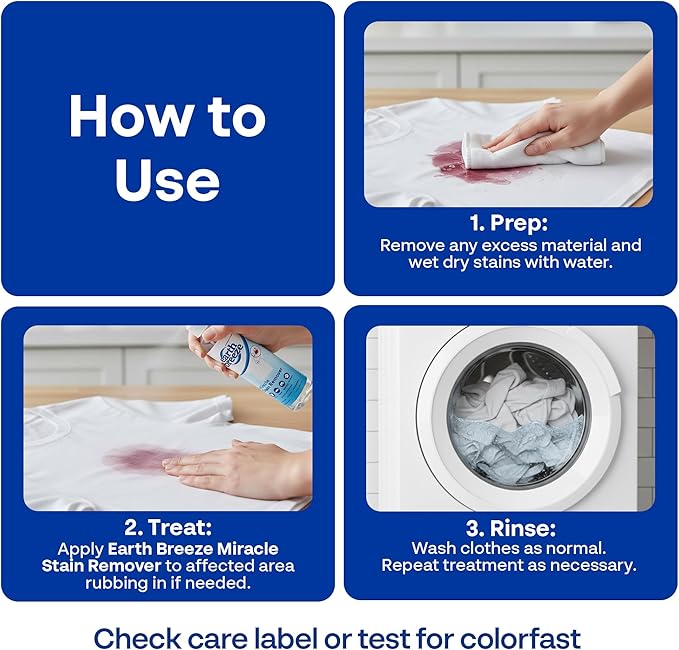 One Solution - Removes Virtually All Household Stains – No Harsh Chemicals – Ultra-Effective Tough Stain Eliminator – 4fl oz.