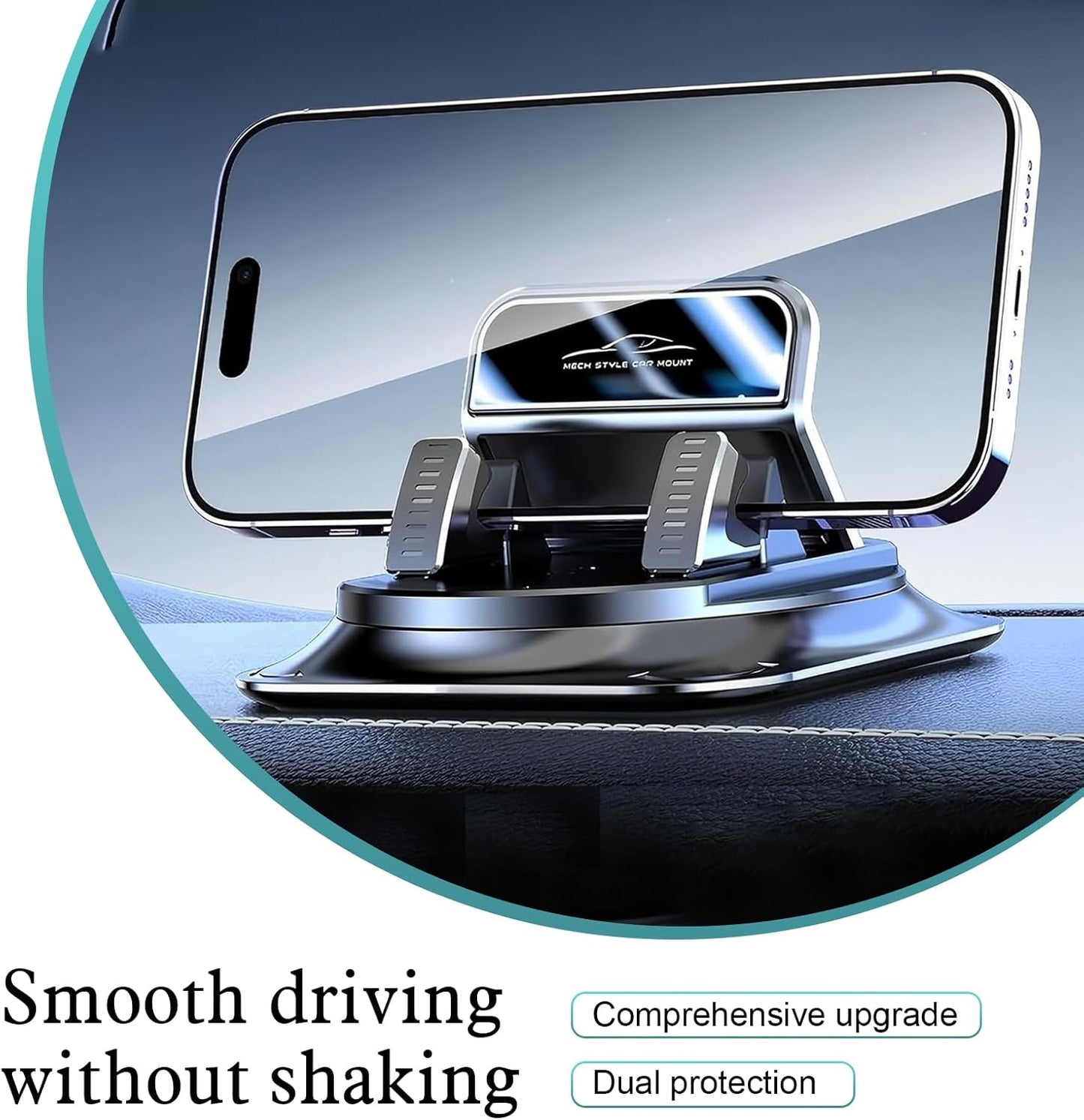 🚗 360° Dashboard Phone Holder