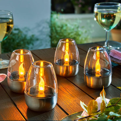 Solar LED Tea Lights - IP65 Waterproof & Dusk-to-Dawn Sensor for Outdoor Decor