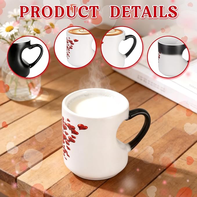 Heart-Shaped Color Changing Ceramic Mug