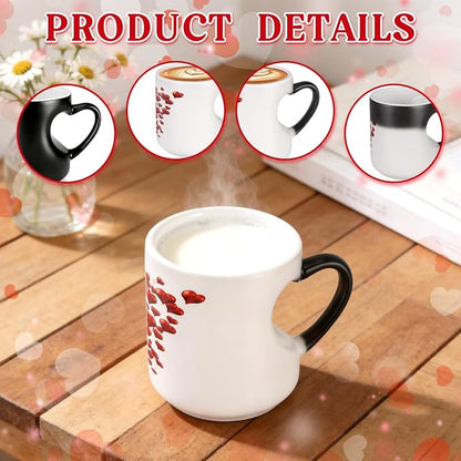 Heart-Shaped Color Changing Ceramic Mug