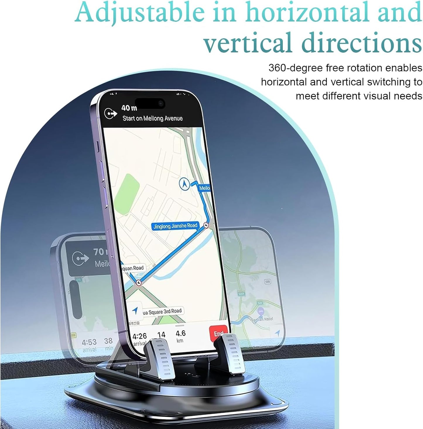 🚗 360° Dashboard Phone Holder