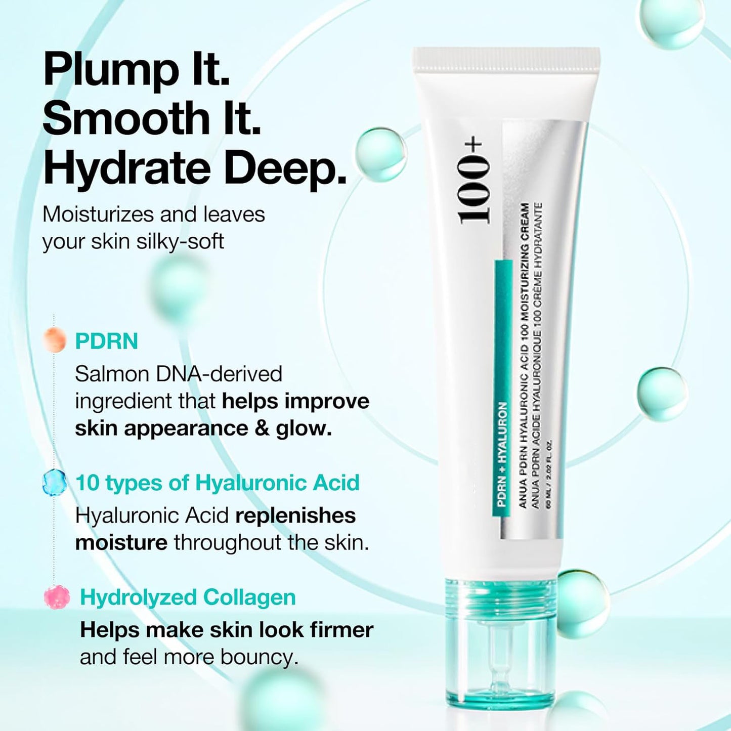🏆Flash Sale⚡ 50K+ SOLD! Almost Gone-💥🎉PDRN Hyaluronic Acid 100 Moisturizing Cream (60ml) | moisturizer, hydrating, glow💧