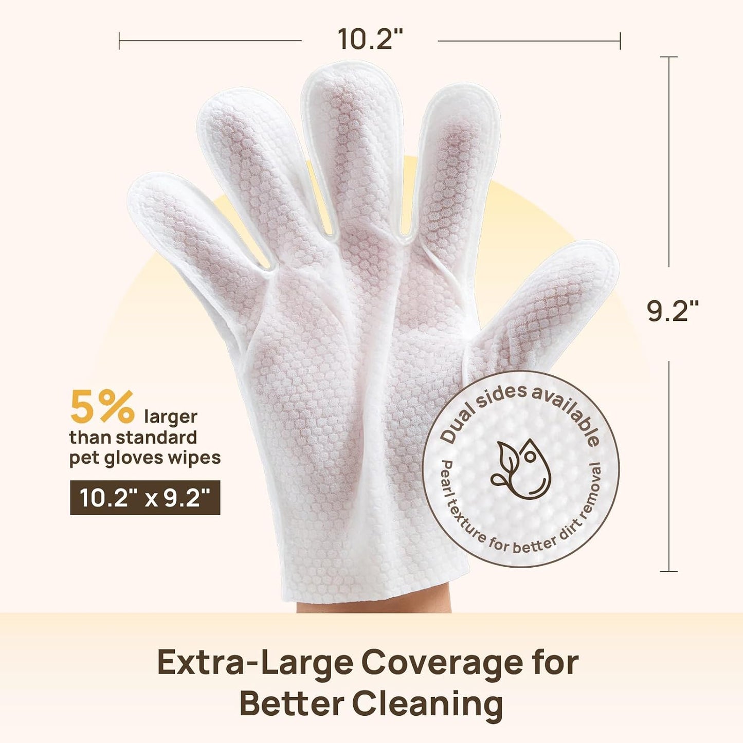 BFF PETS Deodorizing Cat & Dog GroomingGlove Wipes