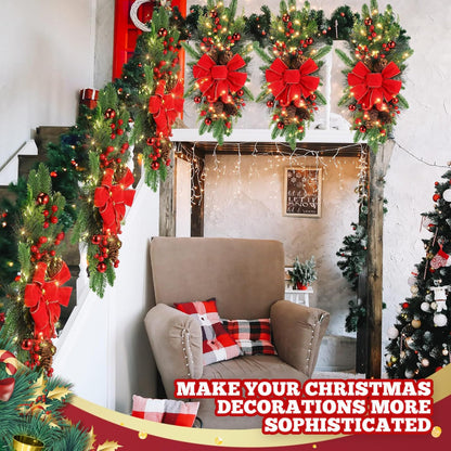 Christmas staircase decorations, teardrop-shaped hanging ornaments