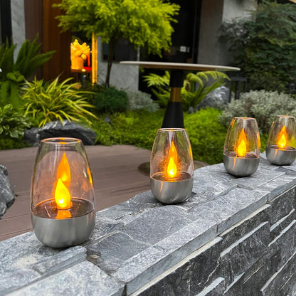 Solar LED Tea Lights - IP65 Waterproof & Dusk-to-Dawn Sensor for Outdoor Decor