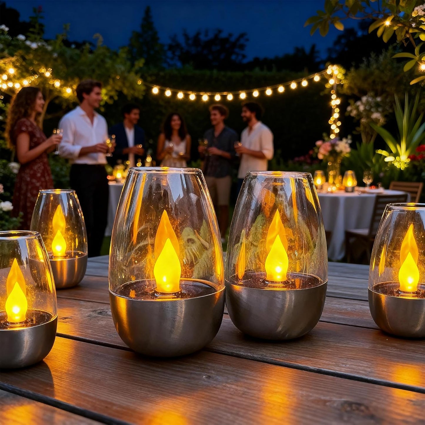 Solar LED Tea Lights - IP65 Waterproof & Dusk-to-Dawn Sensor for Outdoor Decor