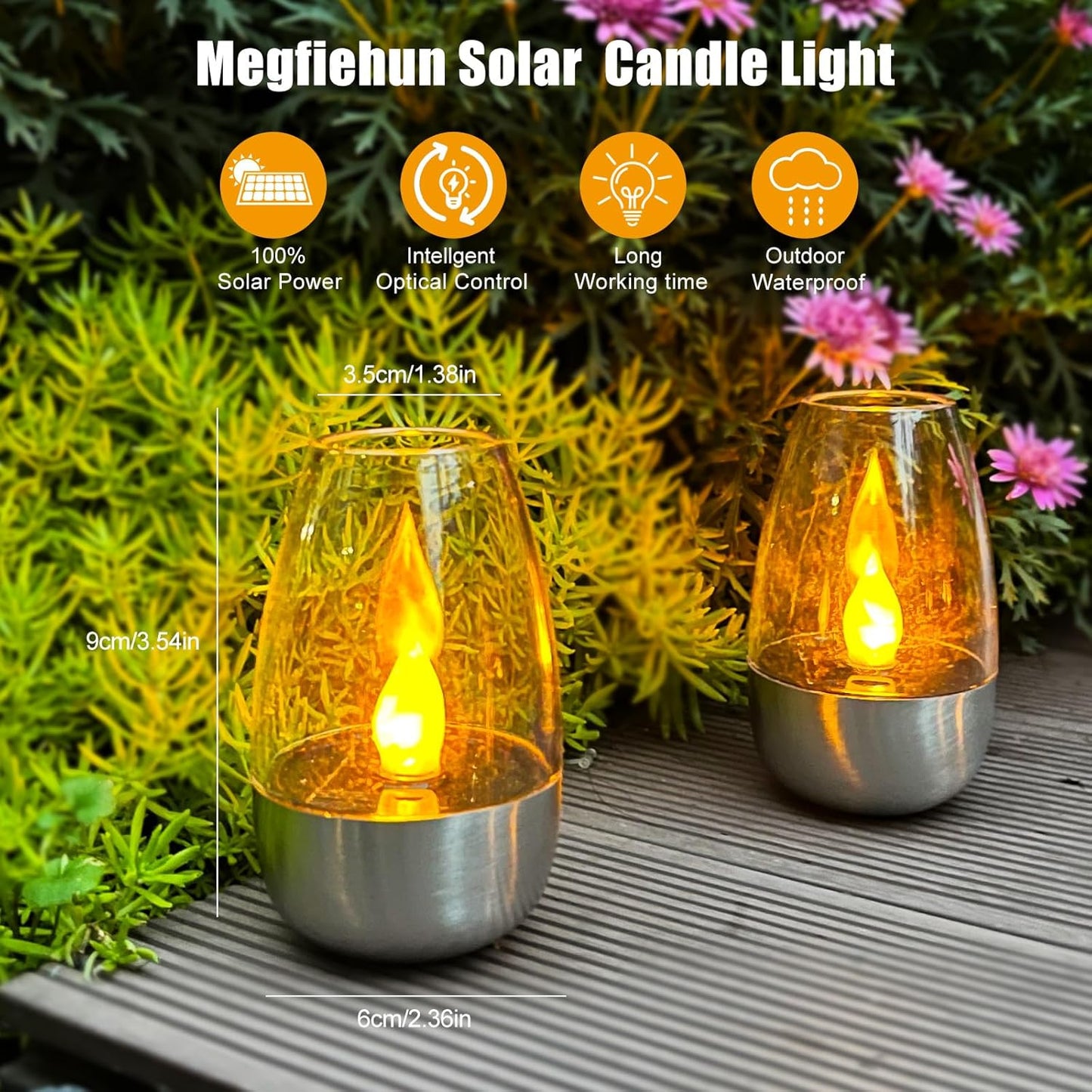 Solar LED Tea Lights - IP65 Waterproof & Dusk-to-Dawn Sensor for Outdoor Decor
