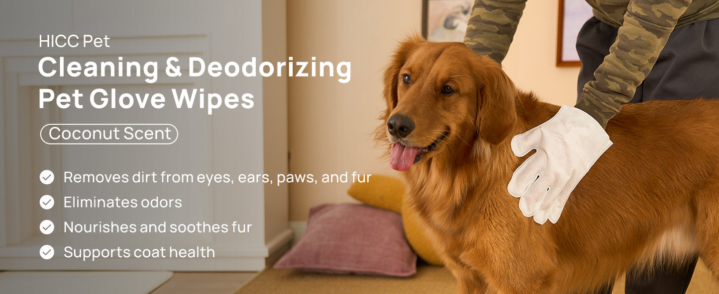 BFF PETS Deodorizing Cat & Dog GroomingGlove Wipes