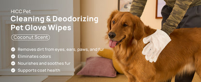 BFF PETS Deodorizing Cat & Dog GroomingGlove Wipes