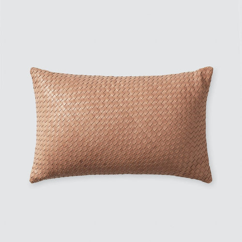 Dhara Leather Lumbar Pillow - Small