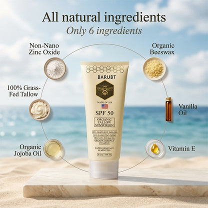 Organic Tallow Mineral Sunscreen - 50 SPF