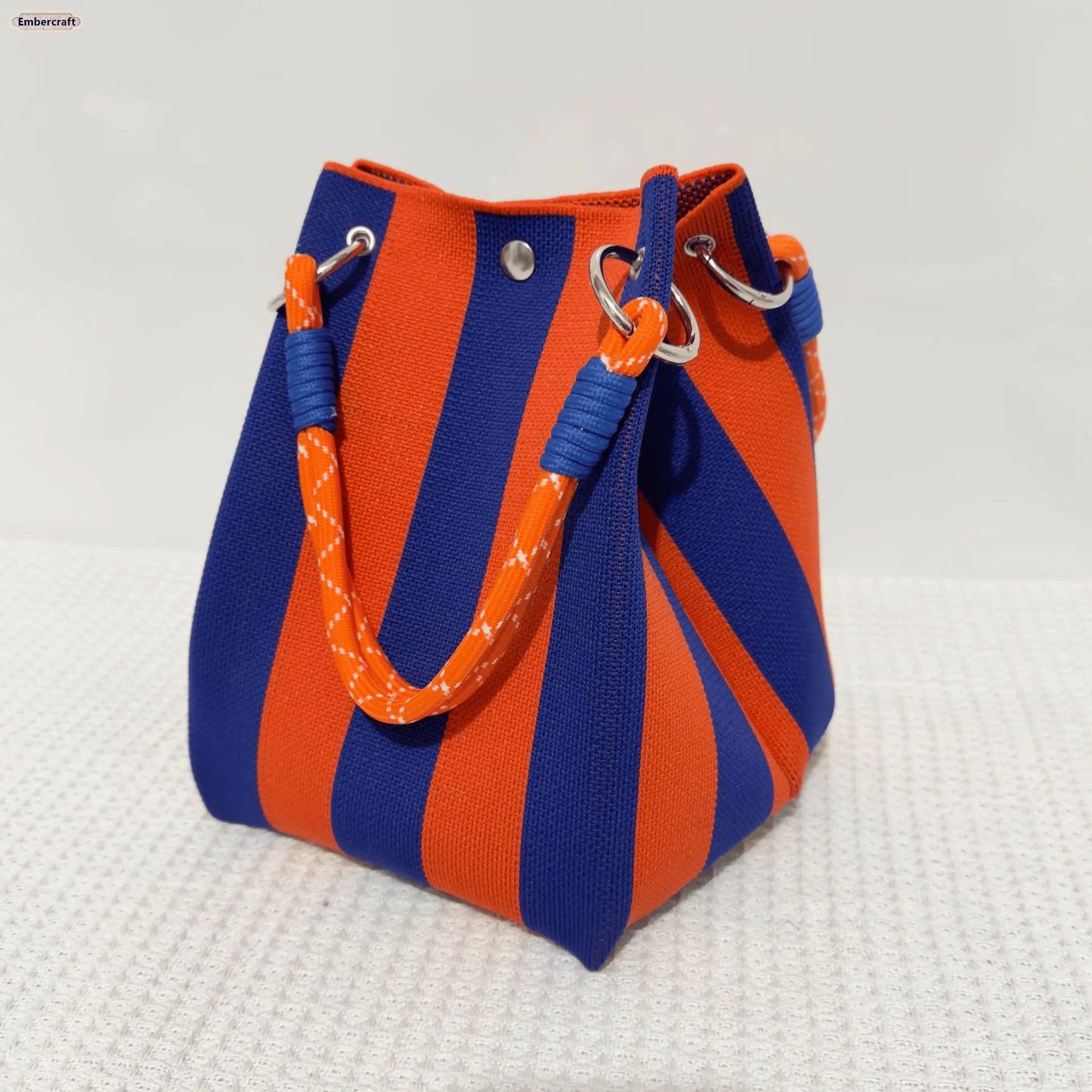 Orange Blue Stripe,15cm x 16cm x 22cm
