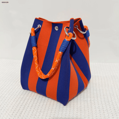 Orange Blue Stripe,15cm x 16cm x 22cm